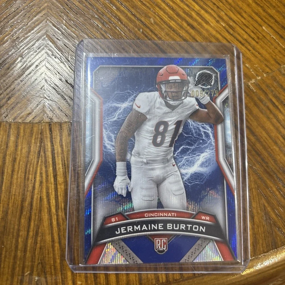 2024 Topps Resurgence Jermaine Burton Blue &‎ Orange Spark RC #118 Bengals 9/275